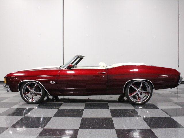 1972 Chevrolet Chevelle, custom painted drop top, 454 drenched in chrome