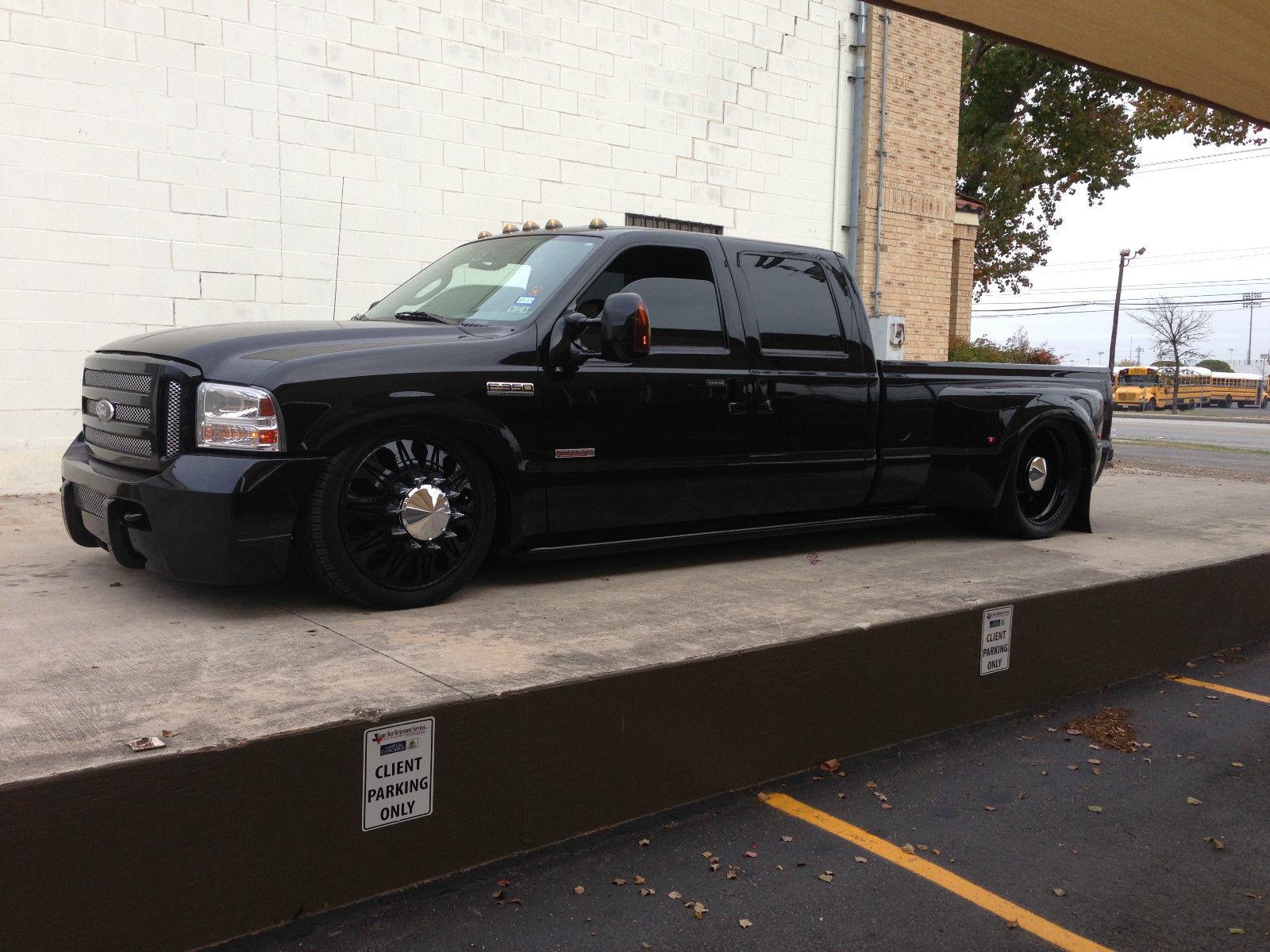 2006 Ford F 350 Custom Built Bagged Crew Cab Dually Diesel For Sale.