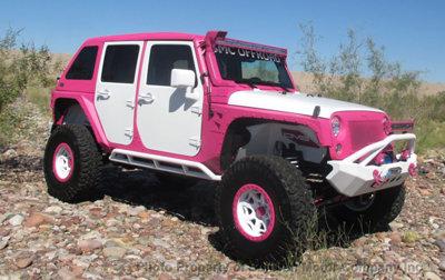 2015 Jeep Wrangler Rubicon Pink & White Custom Bad Boy Jeep