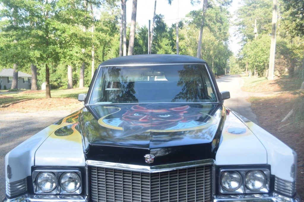 rat rod hearse 1970 Cadillac Fleetwood M&M custom
