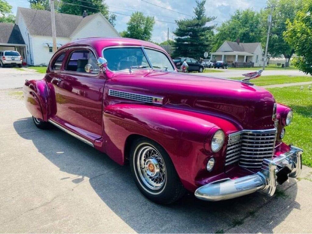 1941 Cadillac 61 Coupe Red hot rod