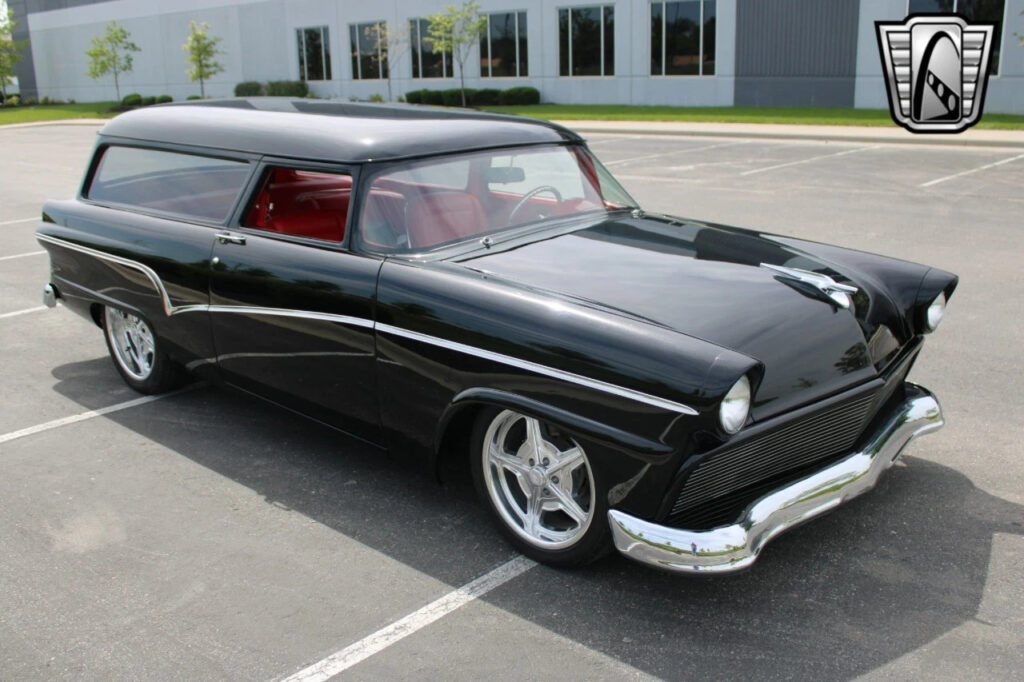 Black 1956 Ford Ranch Wagon Supercharged 4.6 Liter V8
