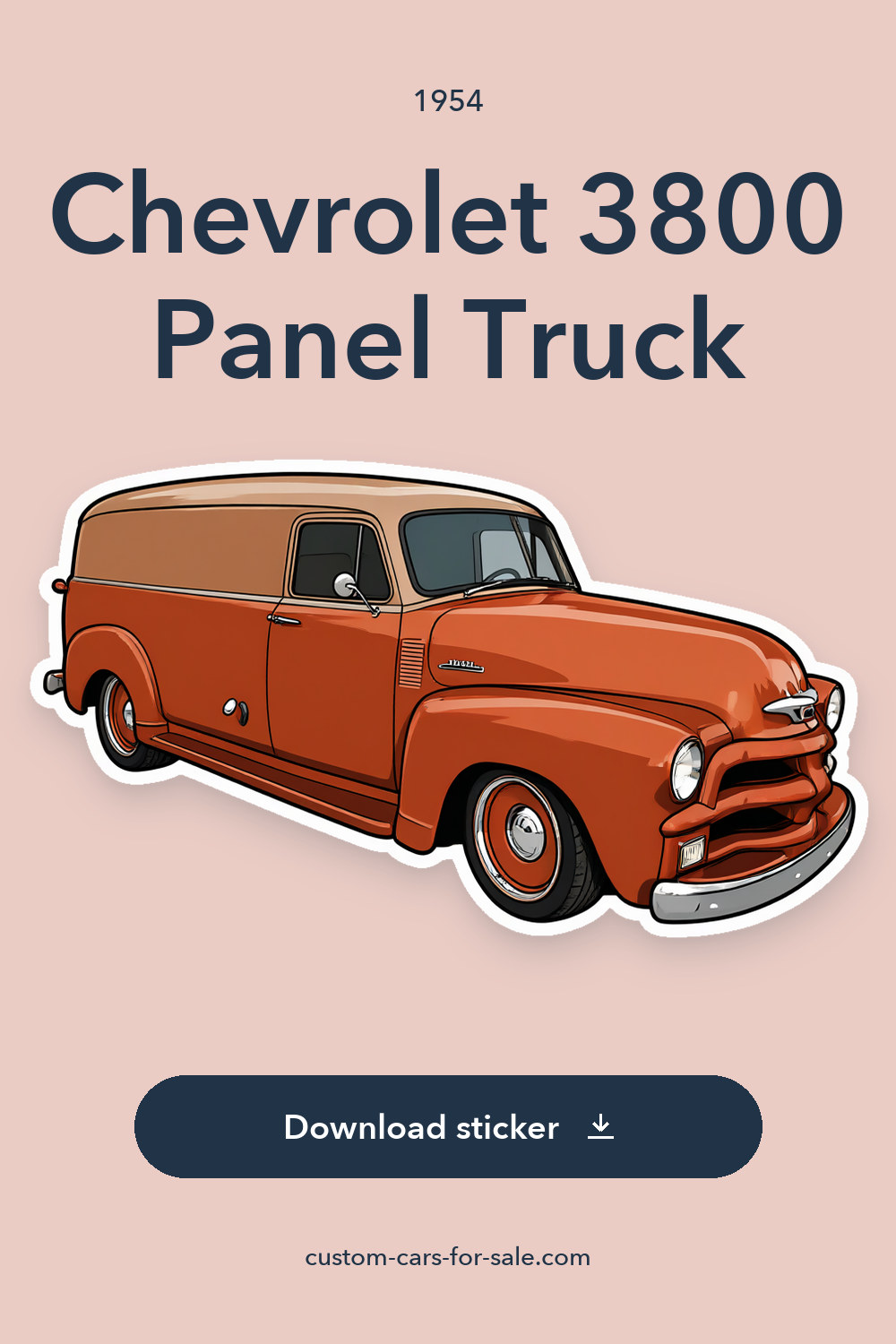 1954 Chevrolet 3800 Panel Truck sticker preview