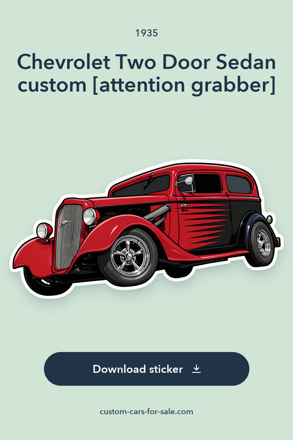 1935 Chevrolet Two Door Sedan custom [attention grabber] sticker preview