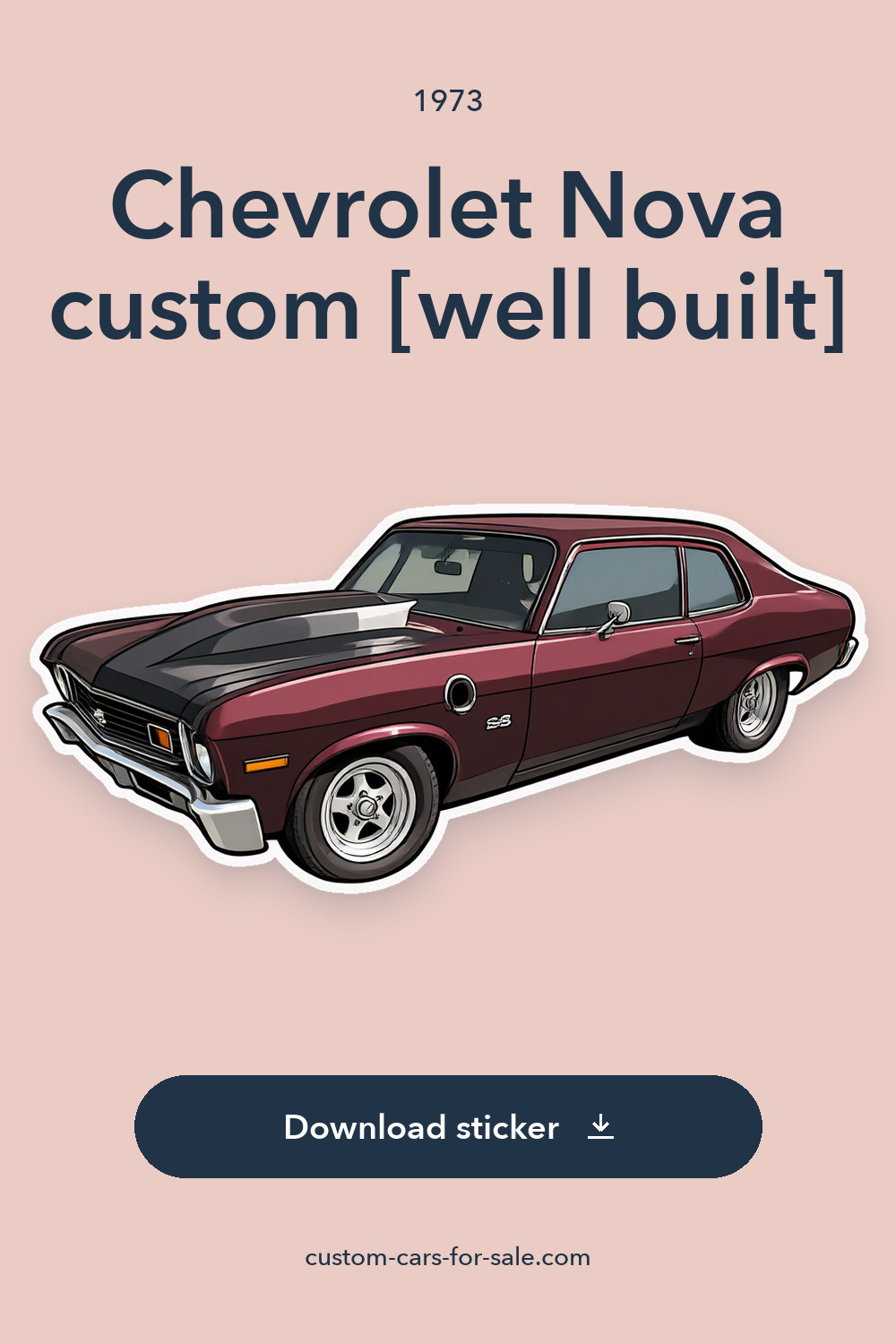 1973 Chevrolet Nova custom [well built] sticker preview