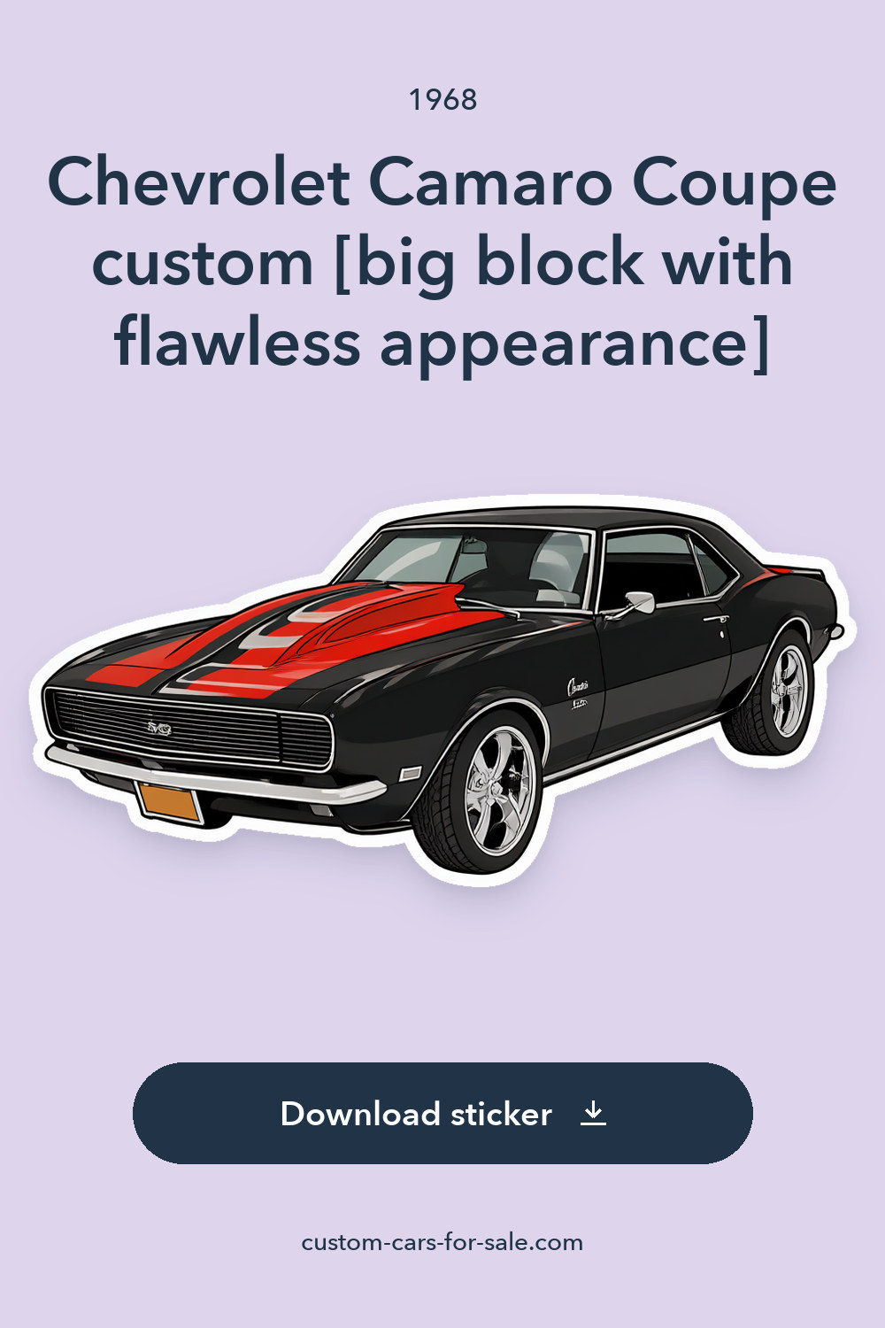 1968 Chevrolet Camaro Coupe custom [big block with flawless appearance] sticker preview